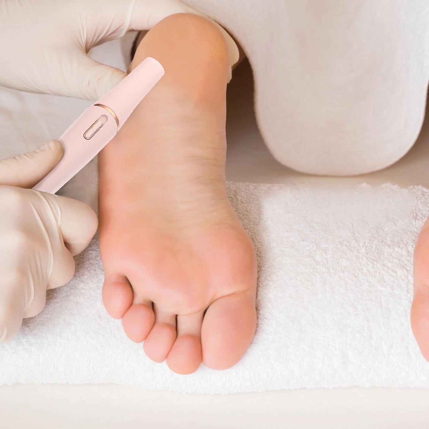 Pedicure Tool Electric Foot Scrubber Exfoliating Portable Files Feet Callus Remover Pink