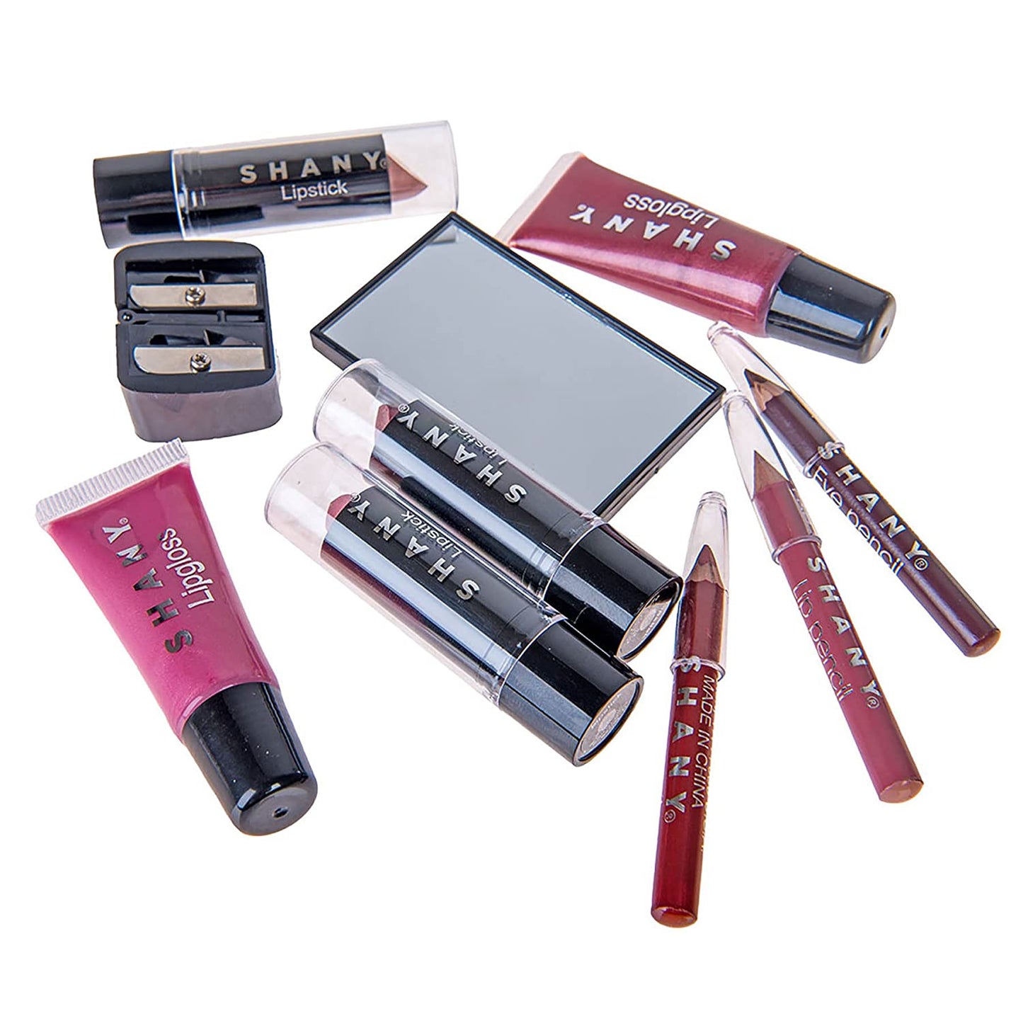 Carry All Trunk Professional Makeup Kit - Eyeshadow,Pedicure,Manicure with Black Trim Clear Case