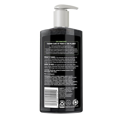 Deep Pore Charcoal Face Wash, Daily Facial Cleanser for Dirt & Makeup Removal, for Oily Skin, Value Size, 11.45 Fl Oz