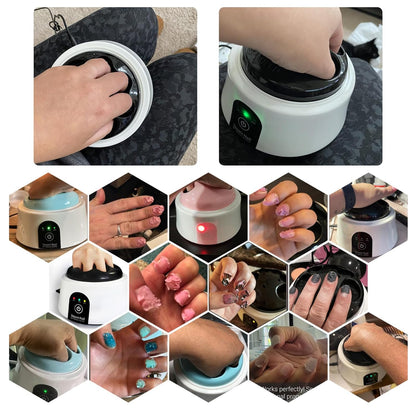 Electric Nail Soaking Bowl, Soak off Bowl Manicure Soaker Acrylic Dip Gel Nail Polish Remover with Color Cuticle Pusher