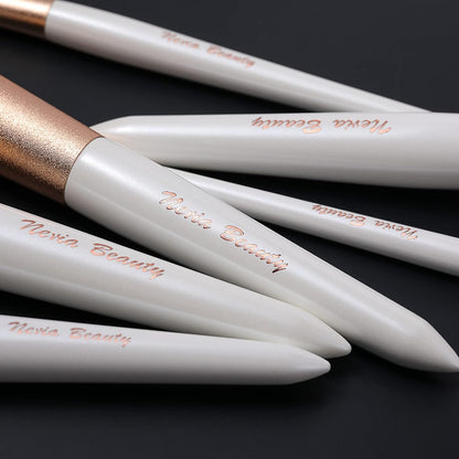 Makeup Brushes Set,  12Pcs Premium Eye Shadow, Eyebrows, Eyeliner, Concealer, Lip Liner，Foundation Makeup Brush White Travel Makeup Set,Cruelty-Free Synthetic Fiber Bristles