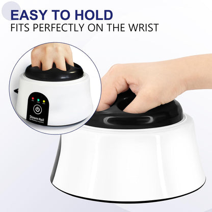 Electric Nail Soaking Bowl, Soak off Bowl Manicure Soaker Acrylic Dip Gel Nail Polish Remover with Color Cuticle Pusher