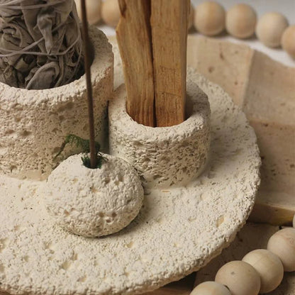 Nordic Style All-In-1 Candle Holder, Sage, Incense & Palo Santo Burner
