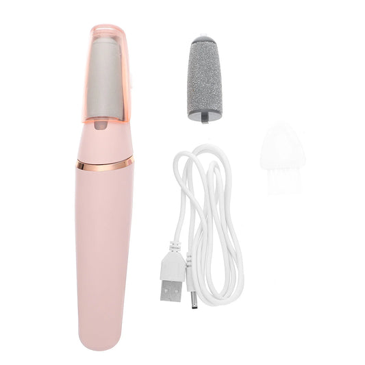 Pedicure Tool Electric Foot Scrubber Exfoliating Portable Files Feet Callus Remover Pink